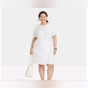 Short Sleeve Mini T-Shirt Wrap Dress NWT